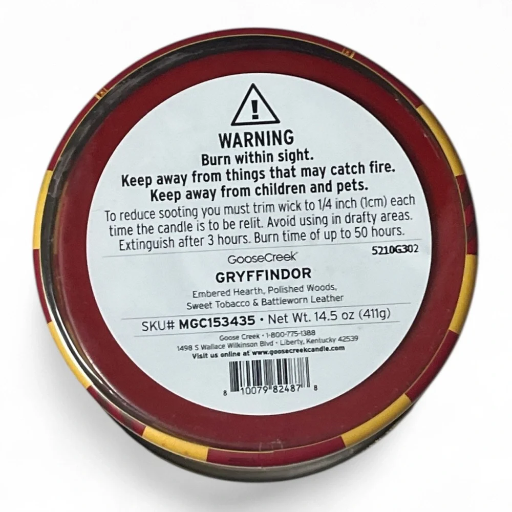 Harry Potter Gryffindor 14.5 oz 3-wick Soy Candle